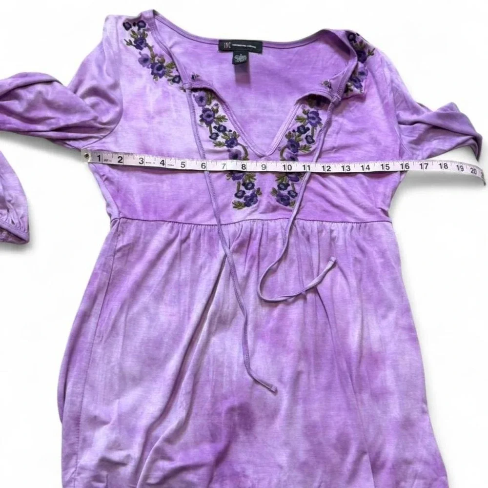 Y2K INC International Concepts‎ Purple Tie Dye Boho Tunic Blouse, Women's Size S